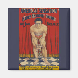 Vintag Harry Handcuff Houdini - The Jail Breaker Magnet