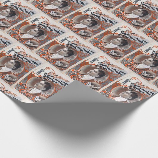 Vintag Harry Houdini Geschenkpapier (Ecke)