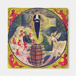 Vintag Harry Houdini Prison Cell & Barrel Mystery Magnet