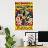 Vintag Harry Houdini Prison Cell & Barrel Mystery Poster (Heimbüro)