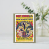 Vintag Harry Houdini Prison Cell & Barrel Mystery Postkarte (Stehend Vorderseite)