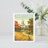 Vintag Hartford Connecticut Postkarte (Stehend Vorderseite)
