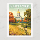 Vintag Hartford Connecticut Postkarte (Vorderseite)