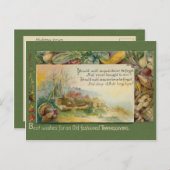 Vintag Harvest Auld Lang Syne Erntedank Postkarte (Vorne/Hinten)