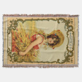Vintag Harvest Girl Decke (Vorderseite)