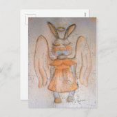 Vintag Hase Feiertagspostkarte (Vorne/Hinten)