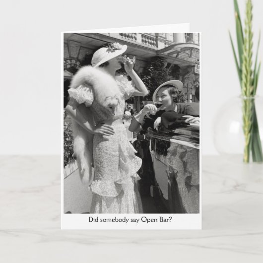 Vintag - Hat jemand gesagt, Bar zu öffnen?, Karte (Vorderseite)