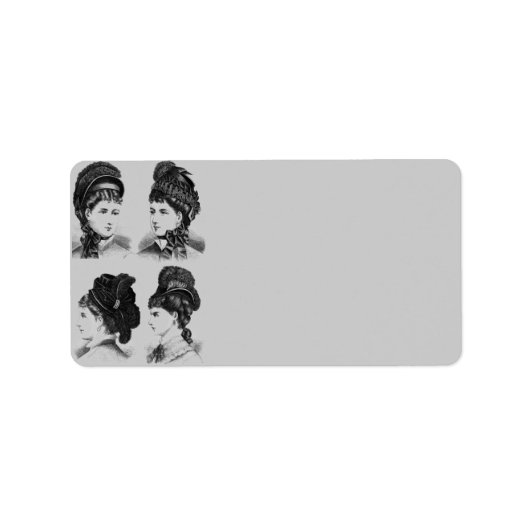 Vintag Hats-Adressenaufkleber Adressaufkleber (Vorne)