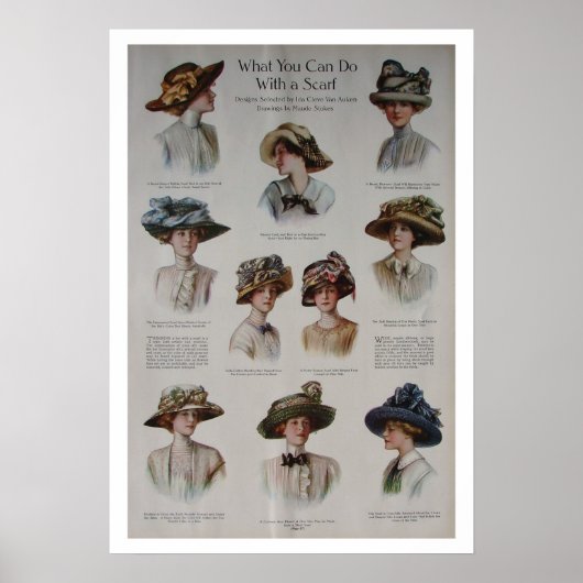 Vintag Hats Fashion Poster (Vorne)