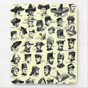 Vintag Hats Mouse Pad Mousepad