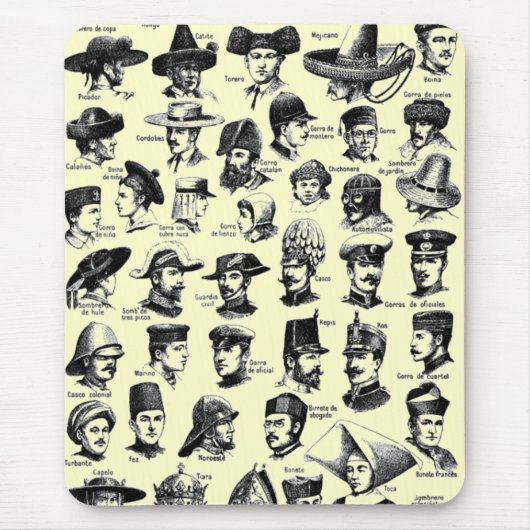 Vintag Hats Mouse Pad Mousepad (Vorne)