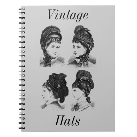 Vintag Hats-Notebook Notizblock (Vorderseite)