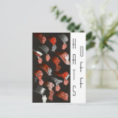 Vintag Hats Off Paty Ehrenleistung Postcard Postkarte (Stehend Vorderseite)