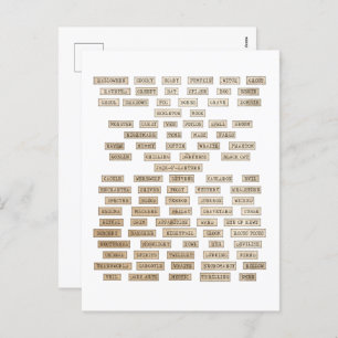 Vintag Haunting Words Halloween Holiday Postcard Feiertagspostkarte