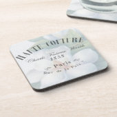 Vintag Haute Couture Fashion Design Getränkeuntersetzer (Linke Seite)