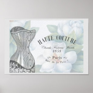 Vintag Haute Couture Fashion Design Poster