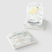 Vintag Haute Couture Fashion Design Steinuntersetzer (Seitenansicht)