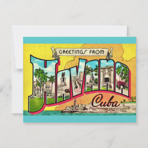 Vintag Havana Cuba Postcard Postkarte