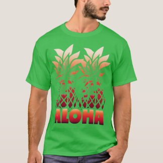 Vintag Hawaii Aloha Staat Hawaiian Ananas T-Shirt