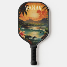 Vintag Hawaii Art Hawaii Beach Pickleball Schläger