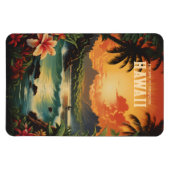 Vintag Hawaii Beach Travel Art Magnet (Horizontal)