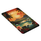 Vintag Hawaii Beach Travel Art Magnet (Rechte Seite)