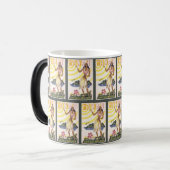 Vintag Hawaii Flower Girl Poster Verwandlungstasse (Vorderseite Links)