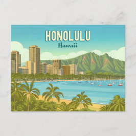 Vintag Hawaii, Honolulu Hanauma Bay Beach Postkarte
