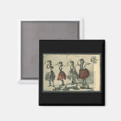 Vintag Hawaii Hula Dancers Magnet (Vorderseite/Rückseite)