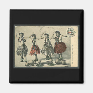 Vintag Hawaii Hula Dancers Magnet