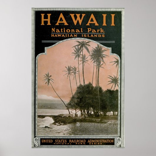 Vintag Hawaii National Park Poster (1919) (Vorne)