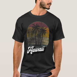 Vintag Hawaii Palm Tree Retro Sunset Hawaiian Sur T-Shirt