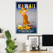Vintag Hawaii Poster (Heimbüro)