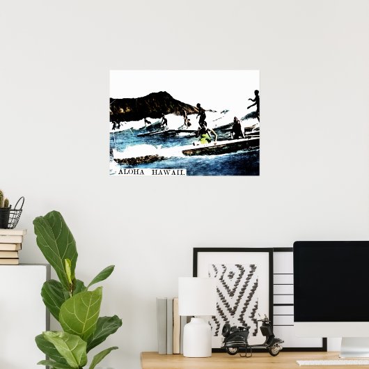 Vintag Hawaii Poster (Heimbüro)