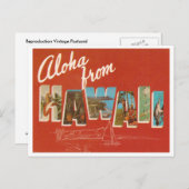 Vintag Hawaii Postkarte (Vorne/Hinten)