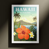 Vintag Hawaii Postkarte