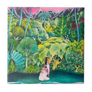 Vintag Hawaii Reiseplakat Fliese