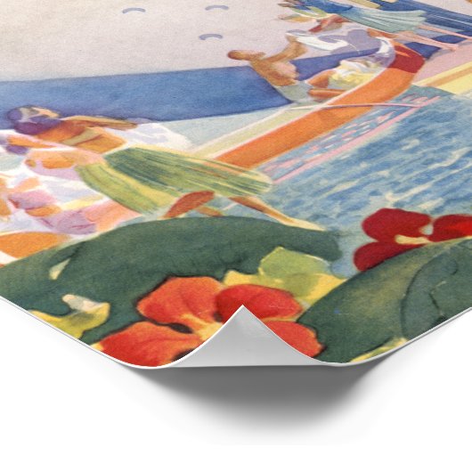 Vintag Hawaii Reiseplakat Poster (Ecke)