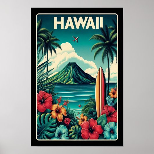 Vintag Hawaii Reiseplakat Poster (Vorne)