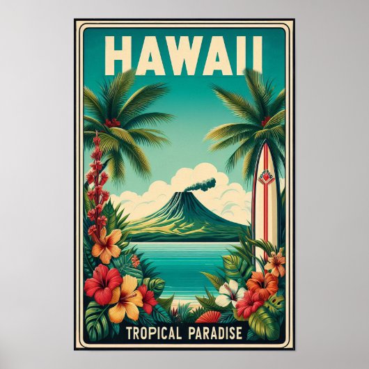 Vintag Hawaii Reiseplakat Poster (Vorne)