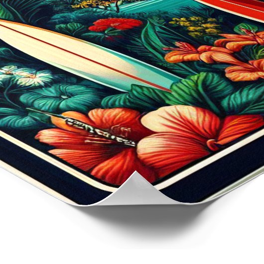 Vintag Hawaii Reiseplakat Poster (Ecke)