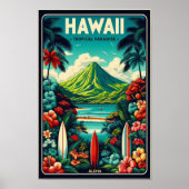Vintag Hawaii Reiseplakat Poster (Vorne)