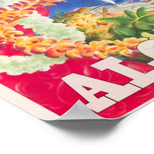 Vintag Hawaii Reiseplakat Poster (Ecke)