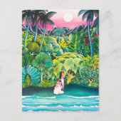 Vintag Hawaii Reiseplakat Postkarte (Vorderseite)