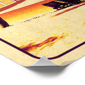 Vintag Hawaii - Retro Travel Poster (Ecke)