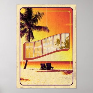Vintag Hawaii - Retro Travel Poster