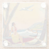 Vintag Hawaii Travel Glasuntersetzer (Rückseite)