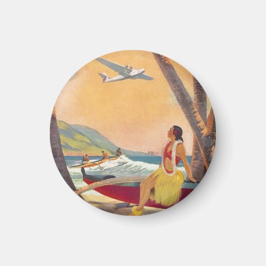 Vintag Hawaii Travel Magnet (Vorne)