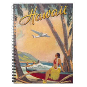 Vintag Hawaii Travel Notizblock