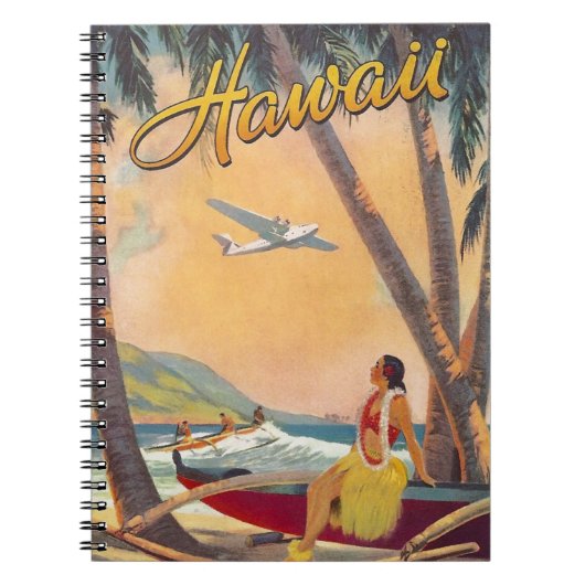 Vintag Hawaii Travel Notizblock (Vorderseite)